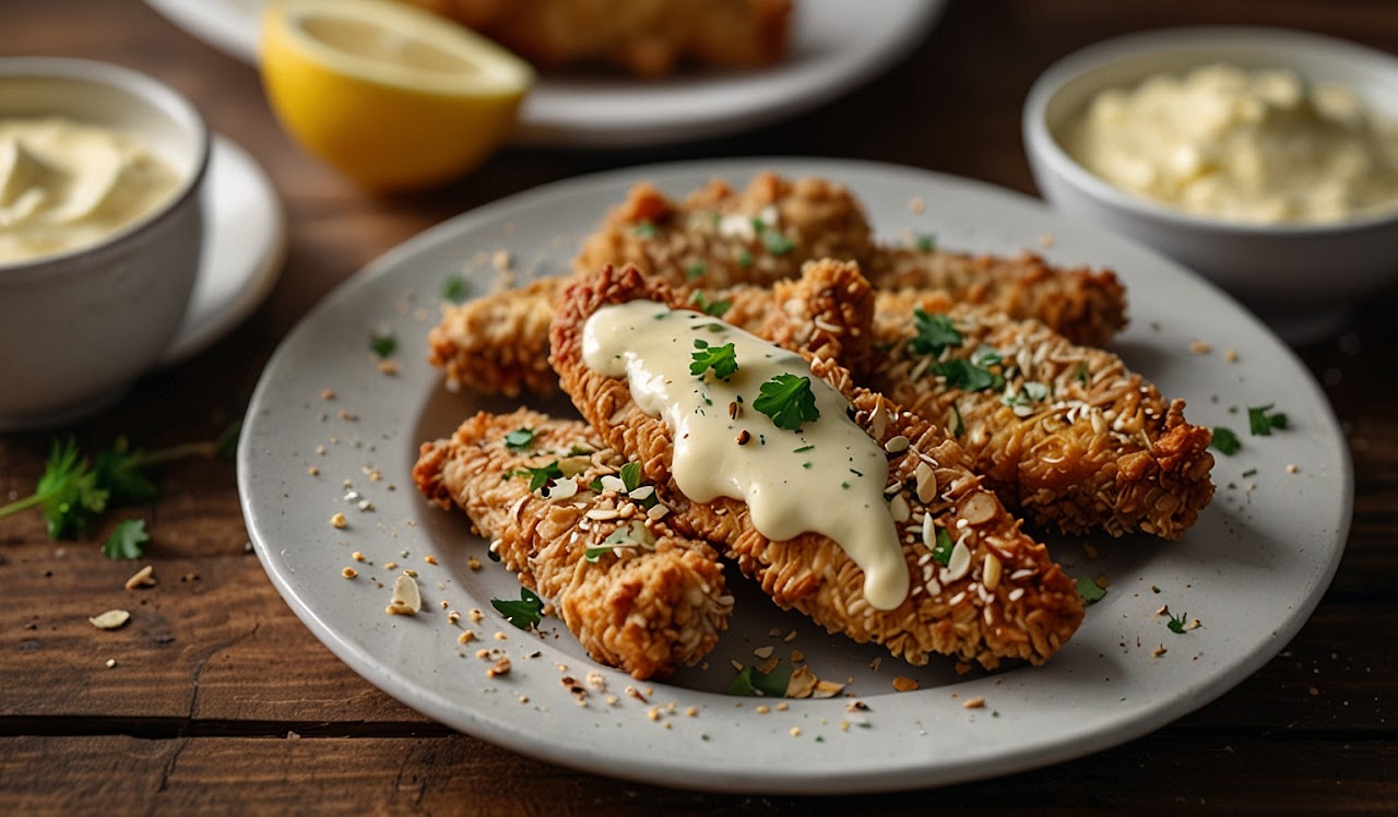 Baked Almond-Crusted Chicken with Lemon