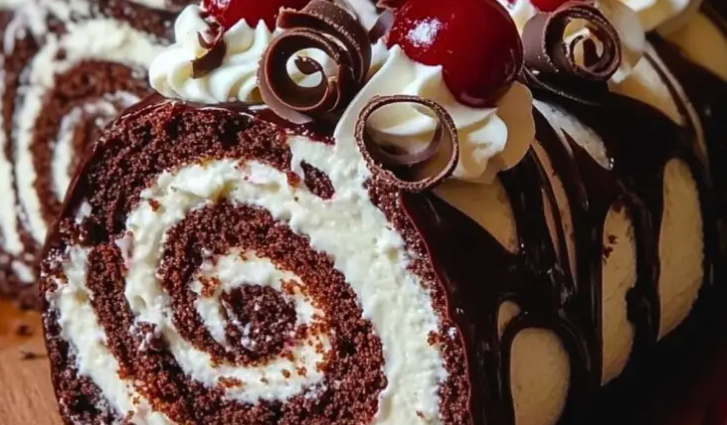 Black Forest Cake Roll