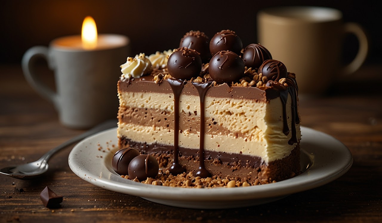 Cappuccino Fudge Cheesecake