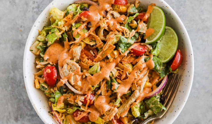 Creamy Ranch Chicken Taco Salad