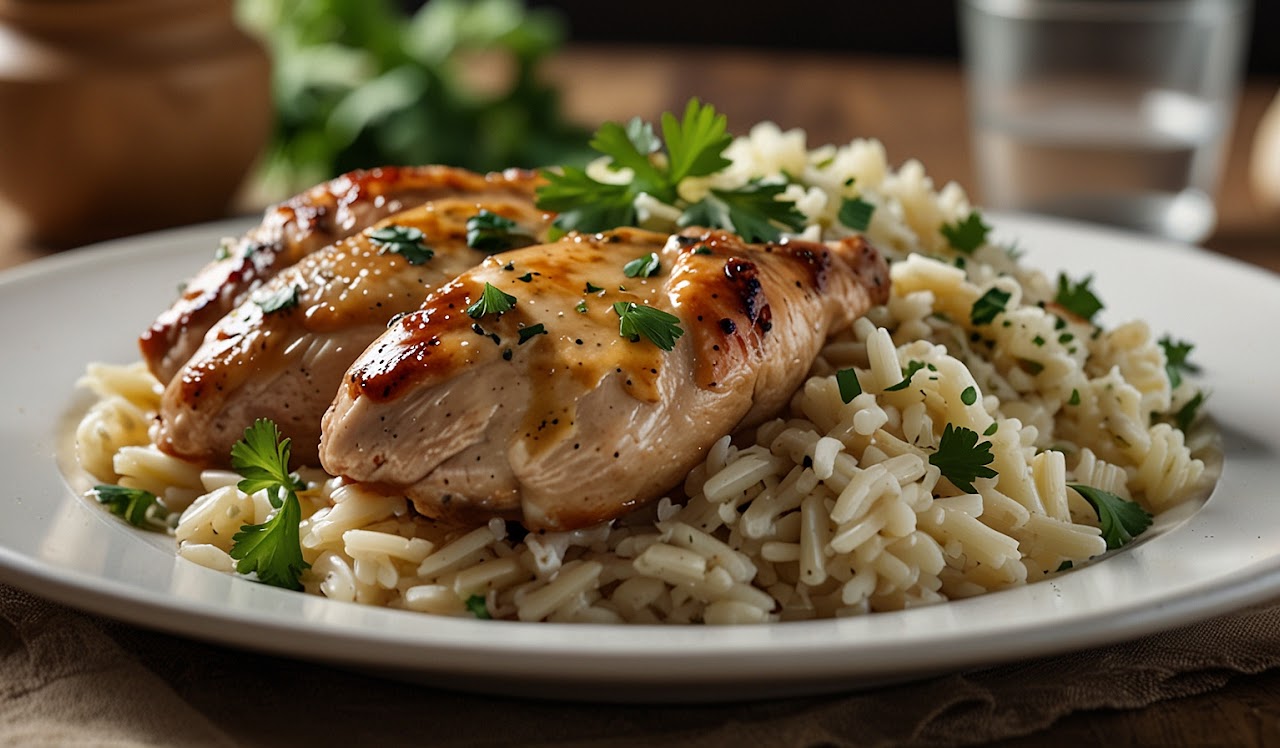 Creamy Smothered Chicken and Rice