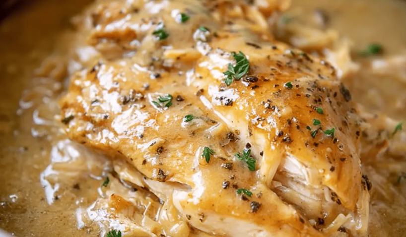 Crockpot Chicken and Creamy Gravy