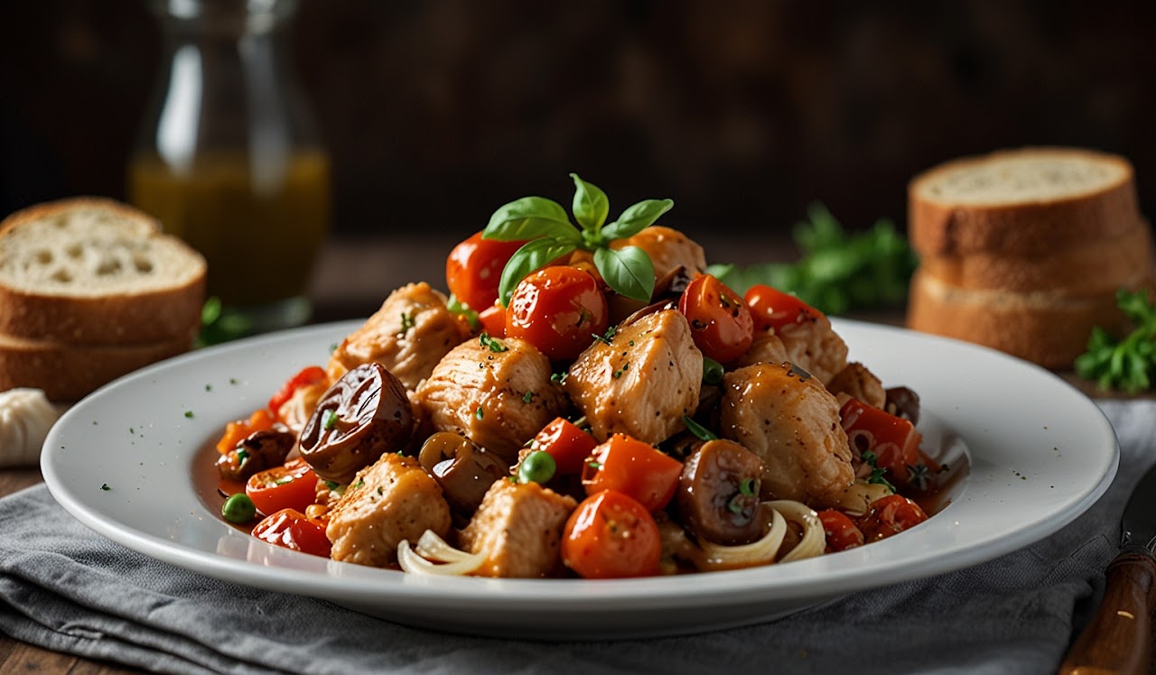 Easy Authentic Chicken Cacciatore