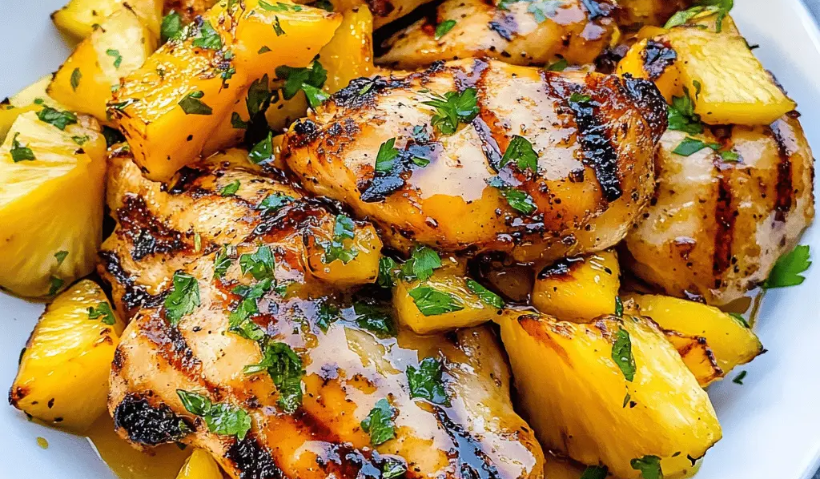 Grilled Mango Pineapple Chicken
