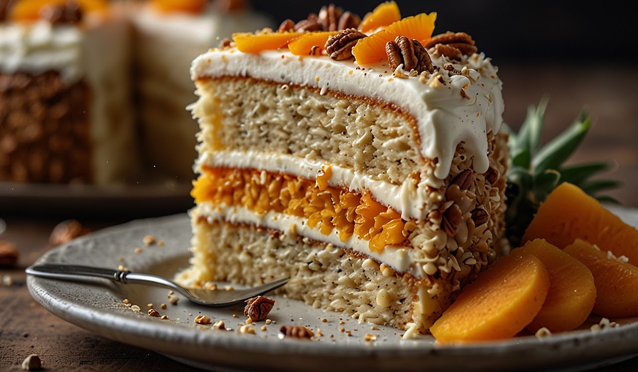 Hawaiian Pineapple Carrot Cream Cake