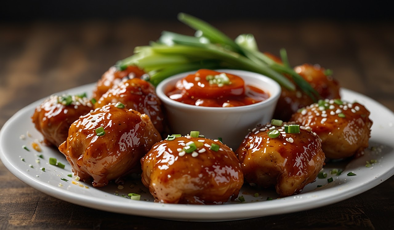 Honey Sriracha Glazed Chicken Bites