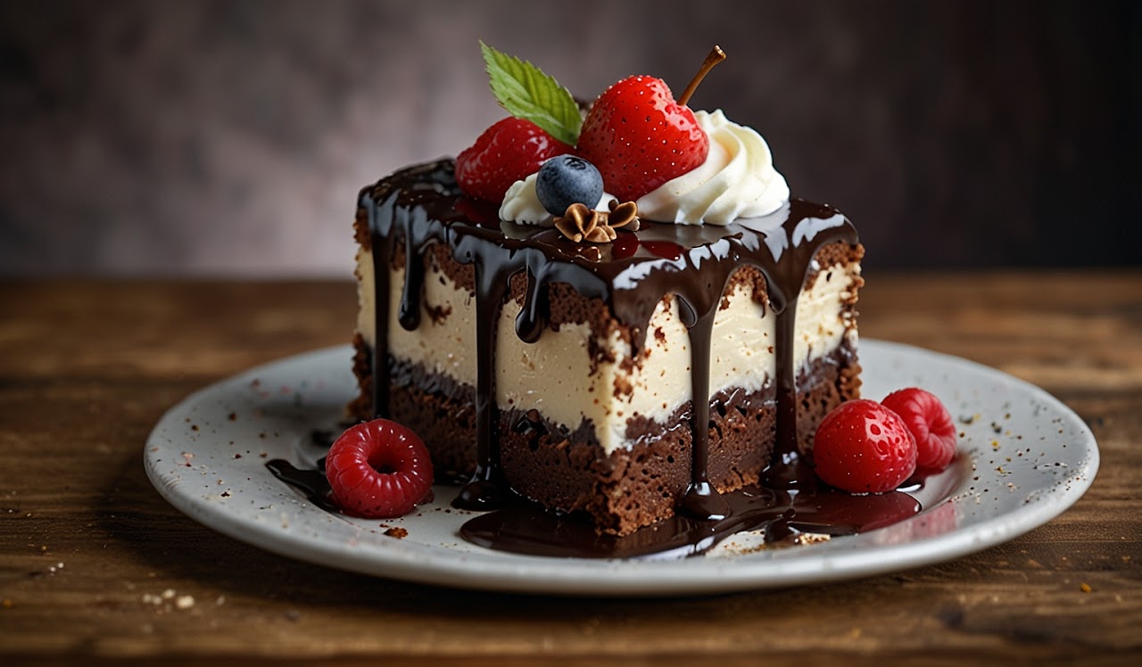 Hot Fudge Sundae Brownie Cheesecake