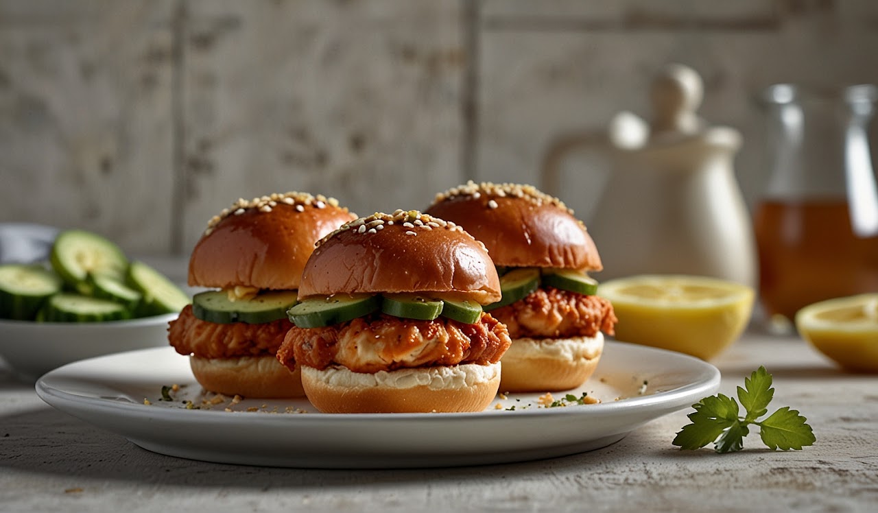 Hot Honey Butter Chicken Sliders