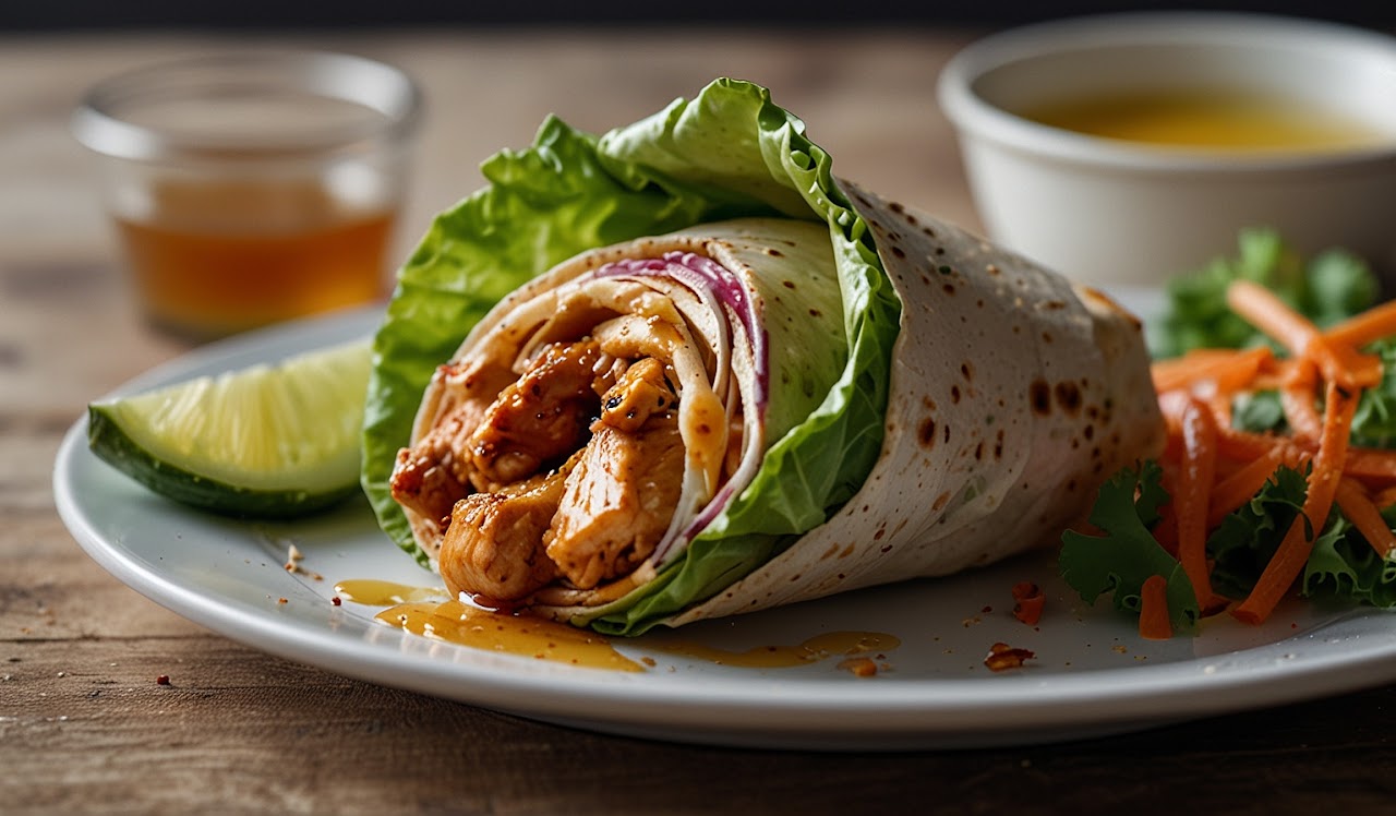 Hot Honey Butter Chicken Wraps