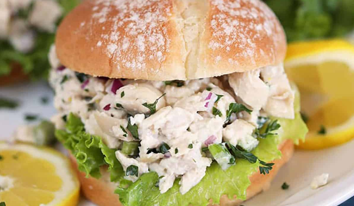 Lemon Tarragon Chicken Salad Sandwiches