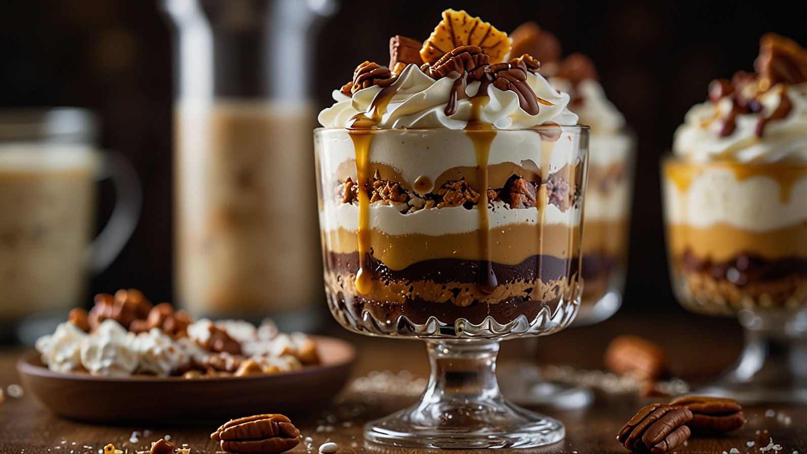 Caramel Cheesecake Brownie Trifle