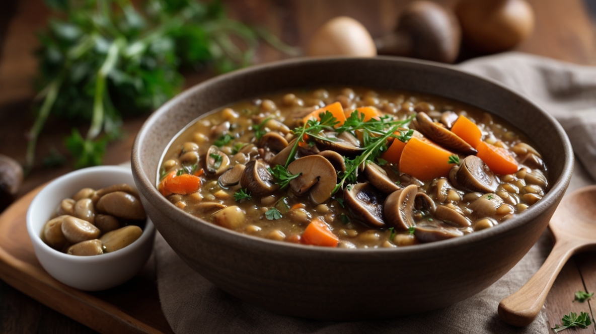 Vegan Lentil Mushroom Stew