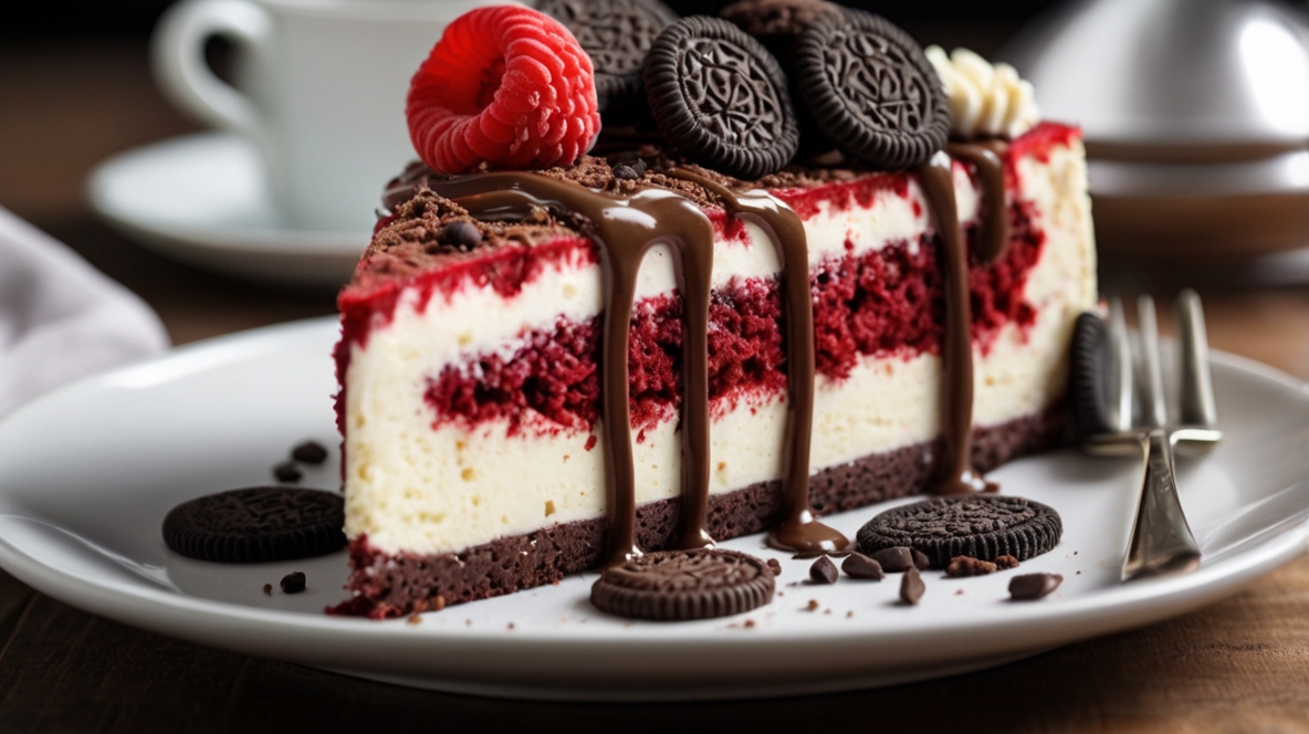 Red Velvet Oreo Cheesecake