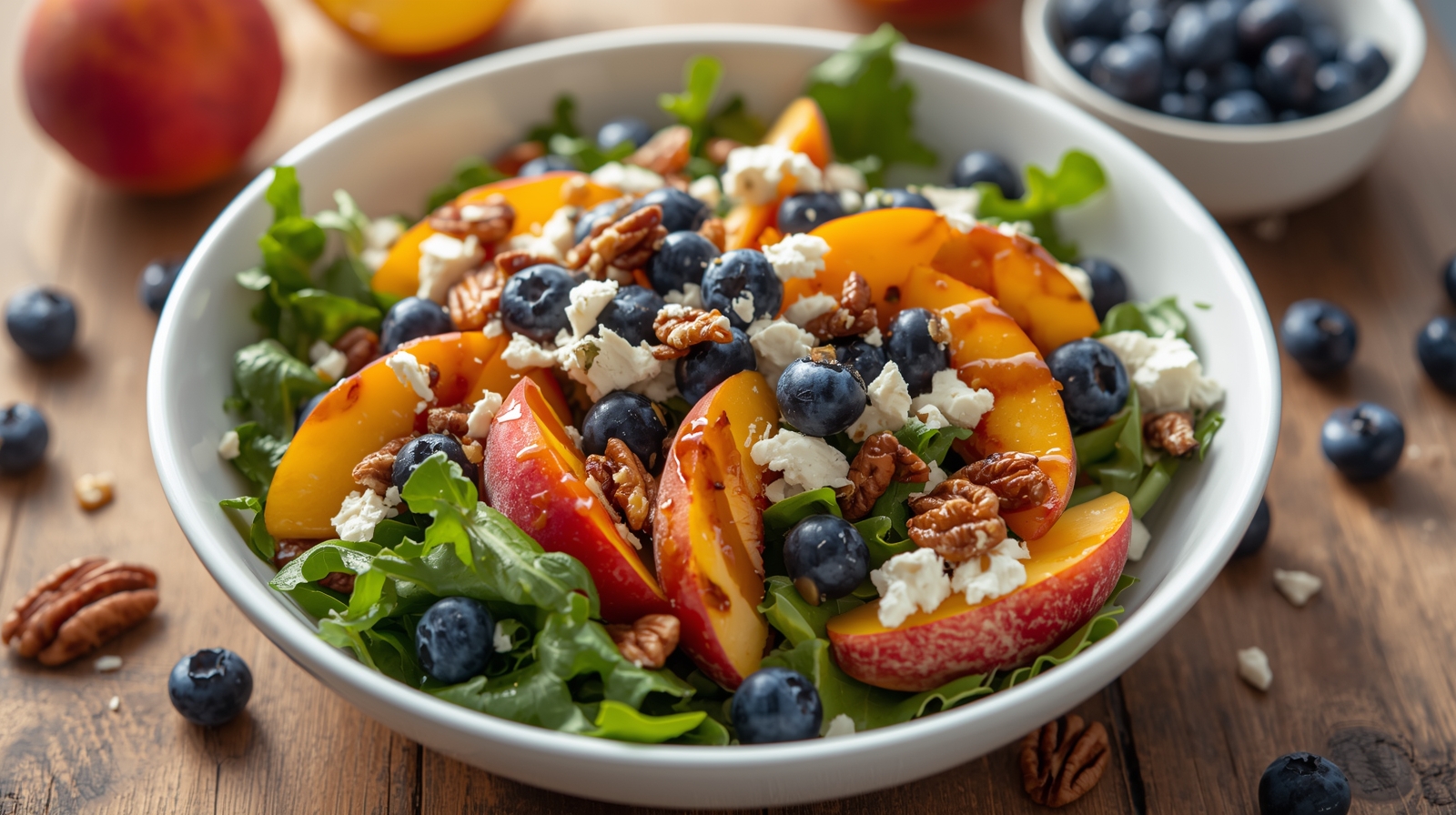 Blueberry Peach Feta Salad