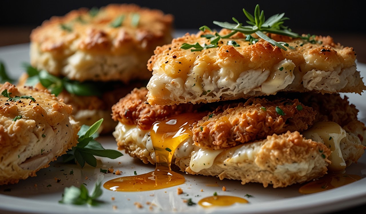 Spicy Honey Butter Chicken Biscuits