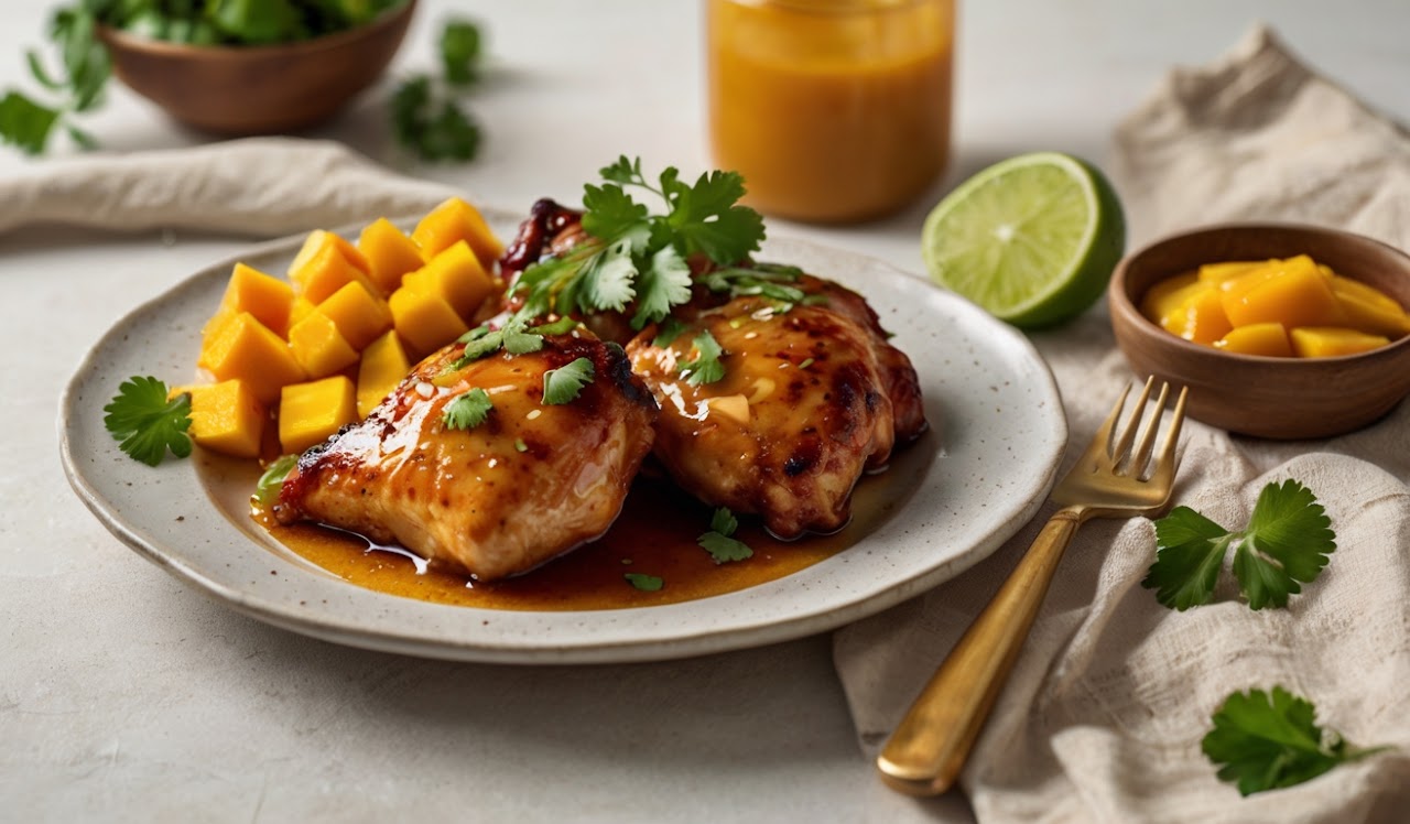 Spicy Mango Glazed Chicken