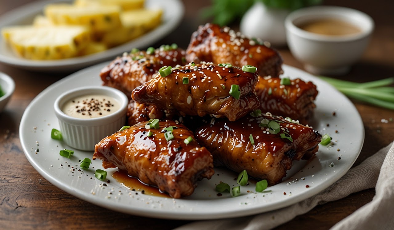Sticky Pineapple-Teriyaki Chicken Wings