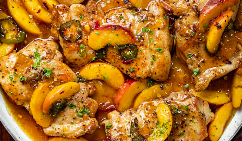 Sweet & Spicy Jalapeño Peach Chicken