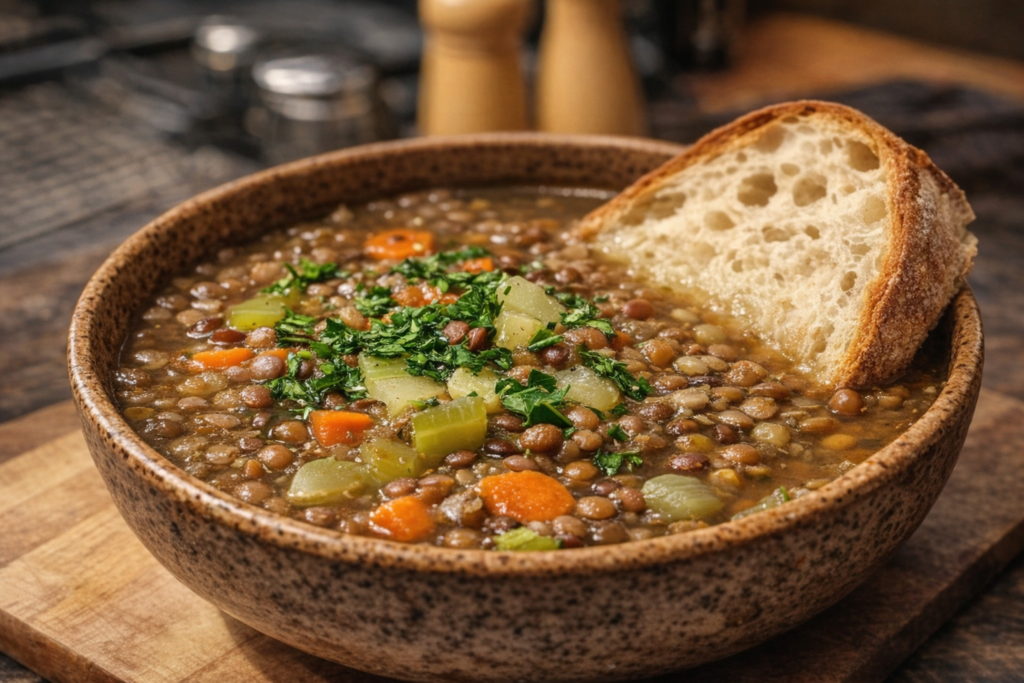 Homemade Mediterranean Lentil Soup