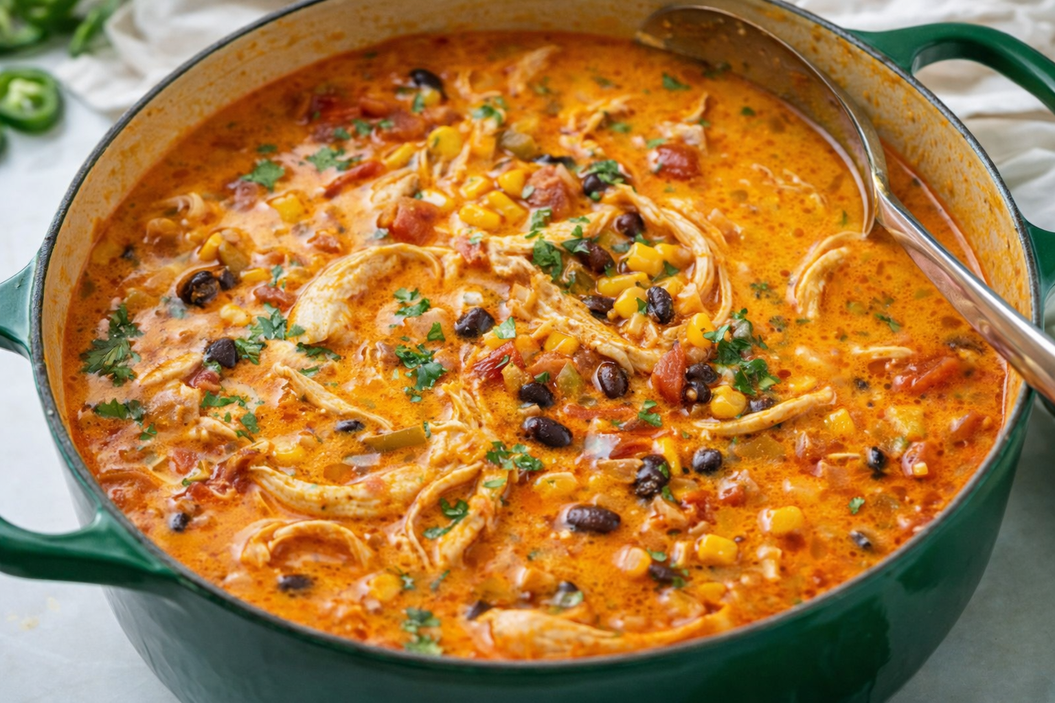 Green Enchilada Chicken Soup