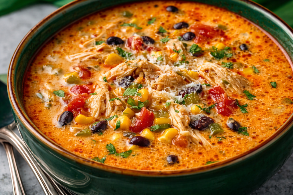 Green Enchilada Chicken Soup