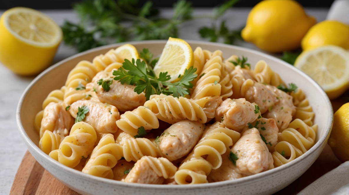 Gluten And Dairy Free Lemon Chicken Pasta Bake