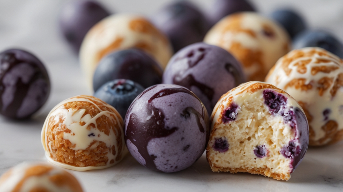 Blueberry Cheesecake Protein Bites