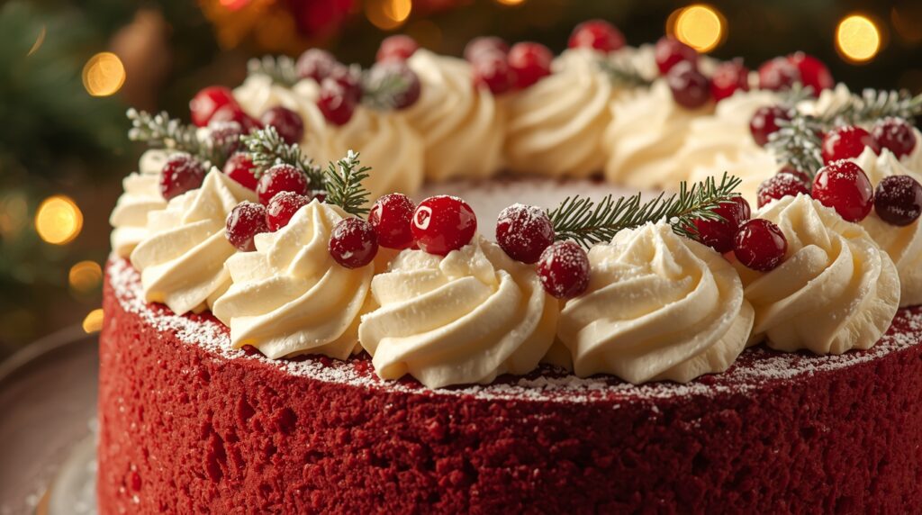 Christmas Red Velvet Cheesecake