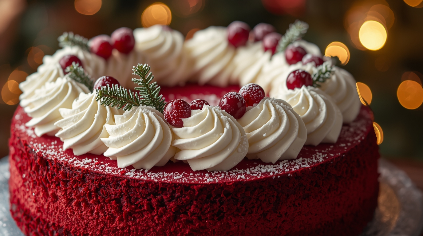 Christmas Red Velvet Cheesecake
