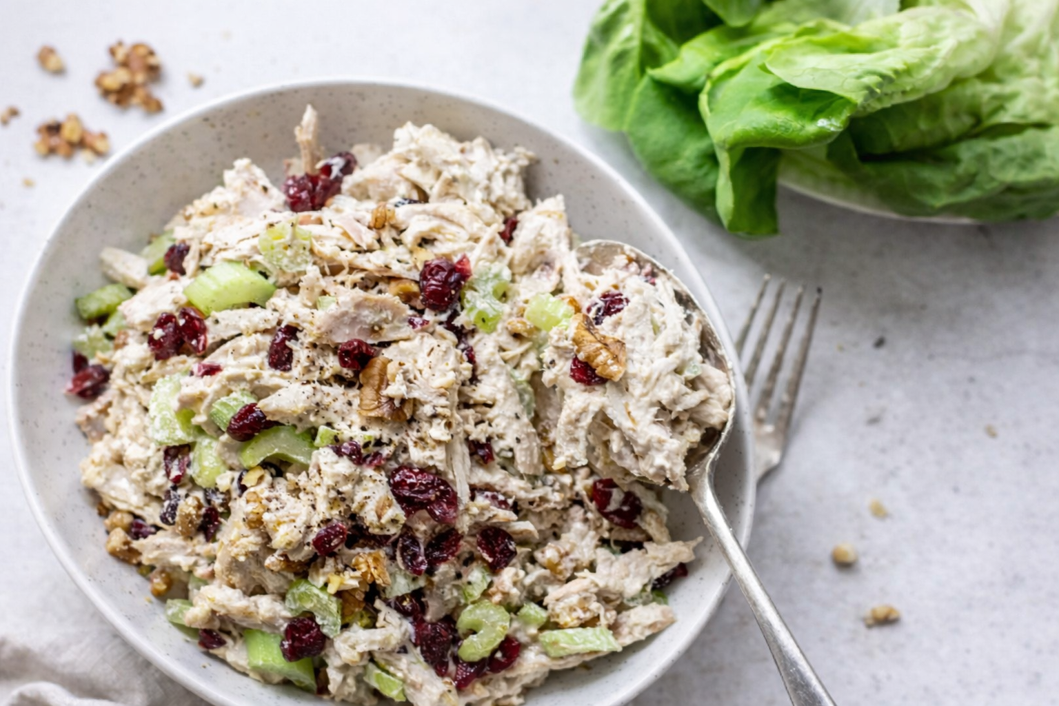 Waldorf Chicken Salad with Dried Cranberries