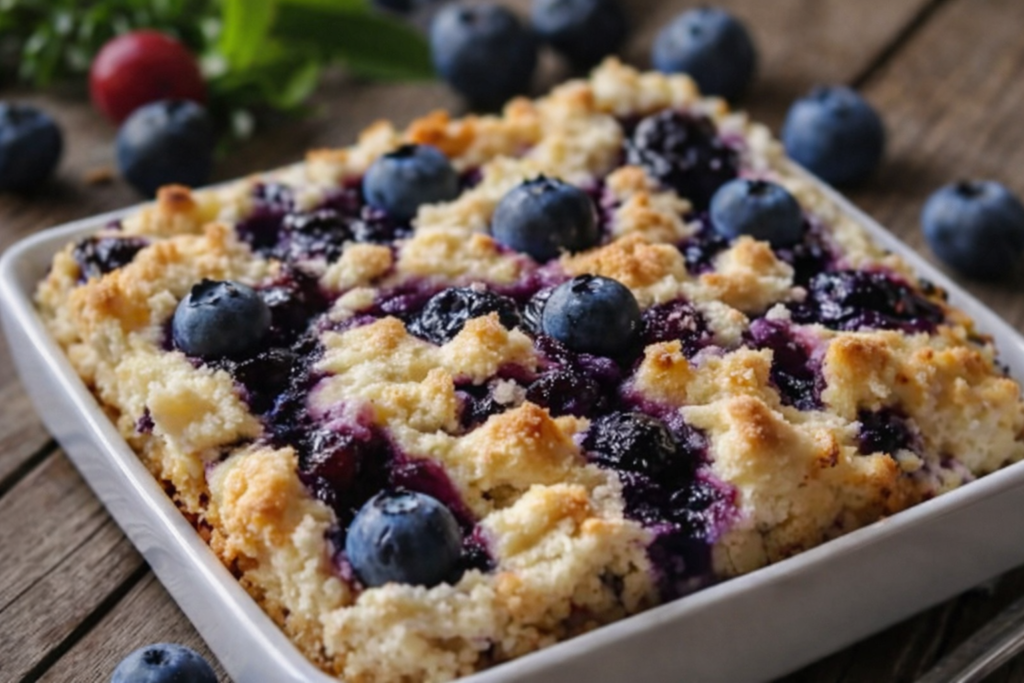 Blueberry Cottage Cheese Bake