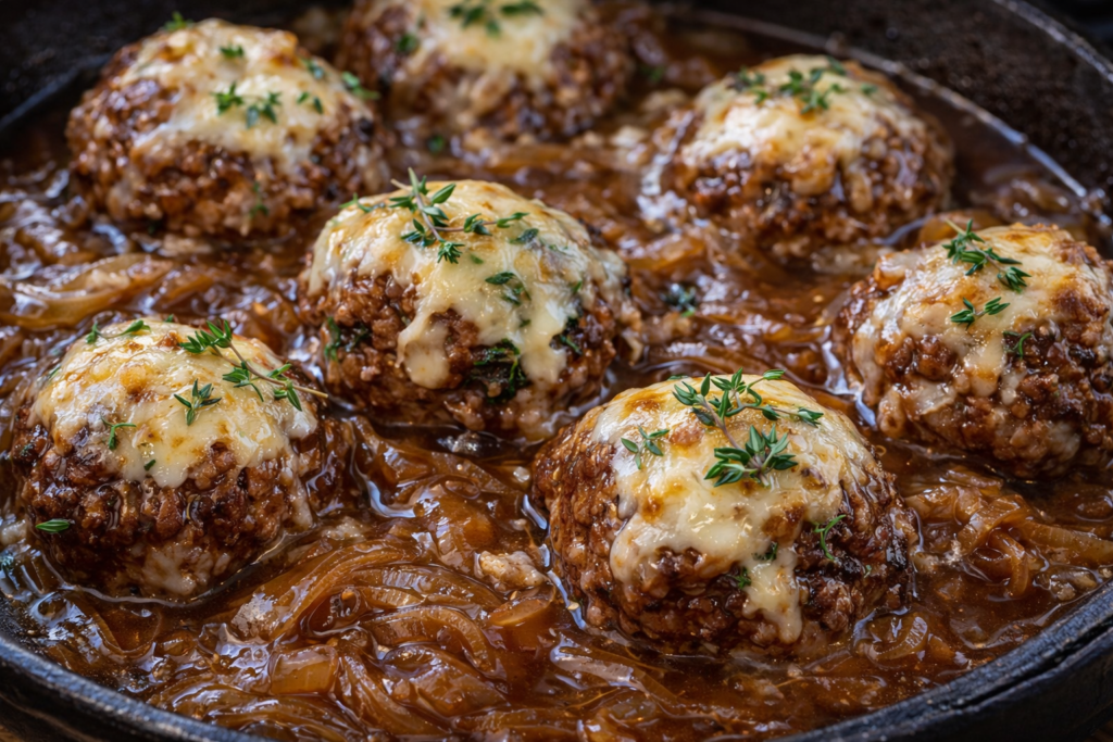 Slow Cooker French Onion Meatballs Recipe