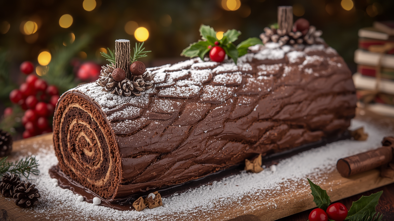 Yule Log cake