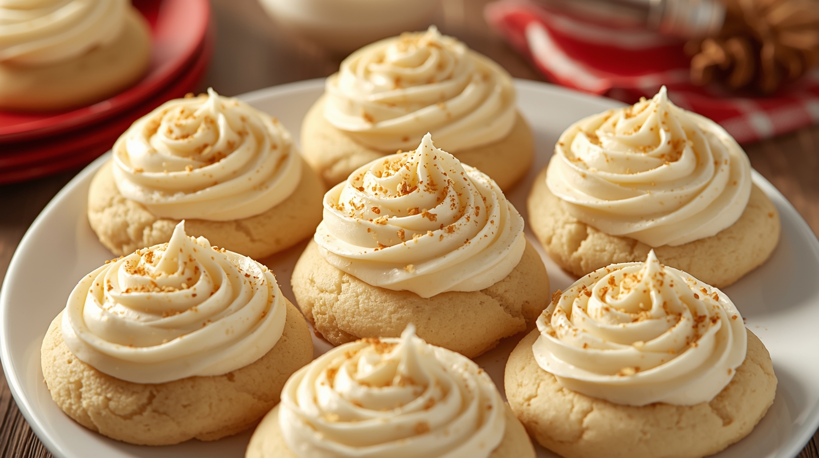 Eggnog Cookies with Creamy Eggnog Frosting