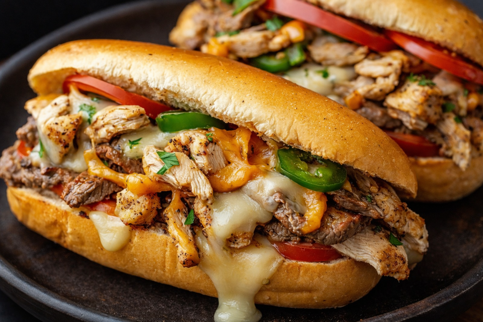 Chicken Cheese Steak Sandwiches