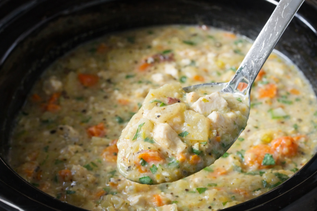 Easy Crockpot Chicken Potato Soup